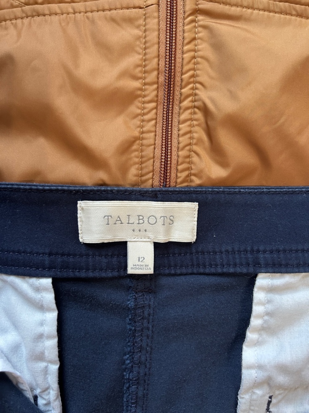 Talbots Navy Straight-Leg Pants - Picture 4 of 6